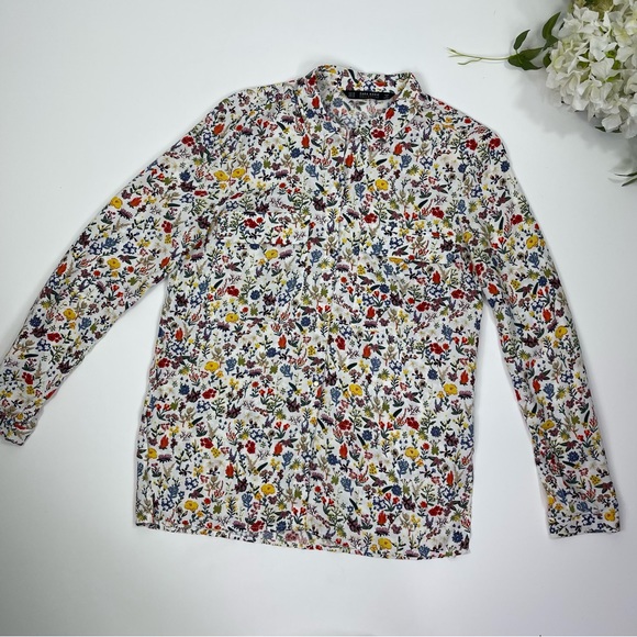 Zara Tops - ZARA BASIC COLLECTION Blouse Shirt Size XS Womens Floral